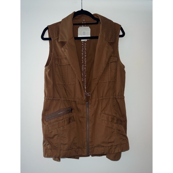 Anthropologie Vest with Removable Faux Fur Trim -  size M - Picture 2 of 5